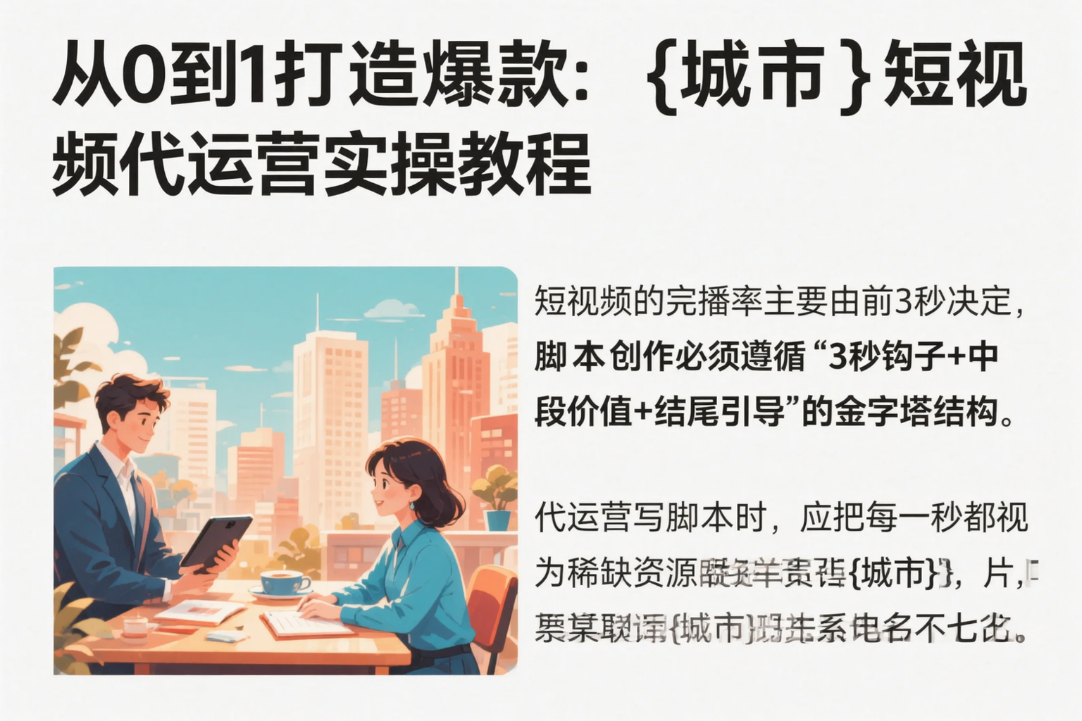 从0到1打造爆款:黔东南短视频代运营实操教程