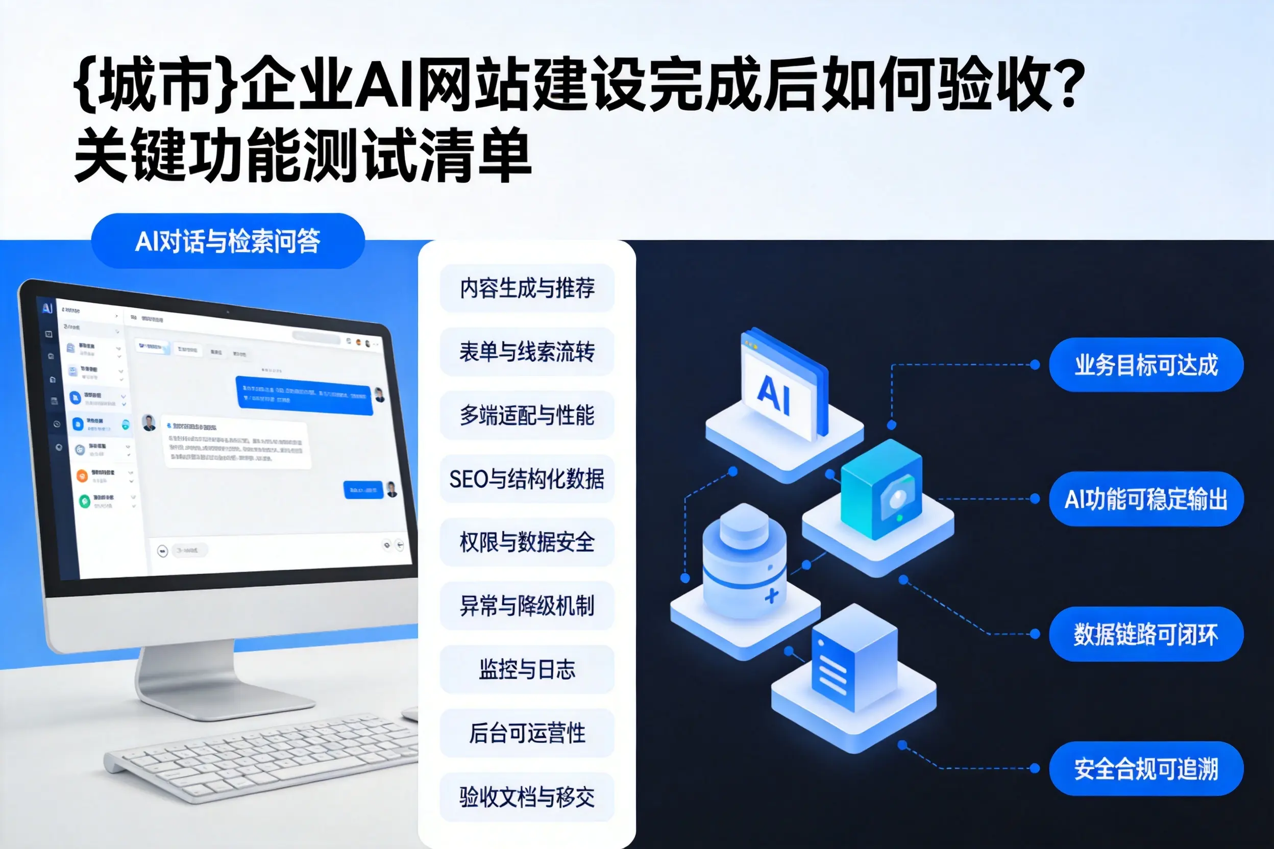 黔东南企业AI网站建设完成后如何验收?关键功能测试清单