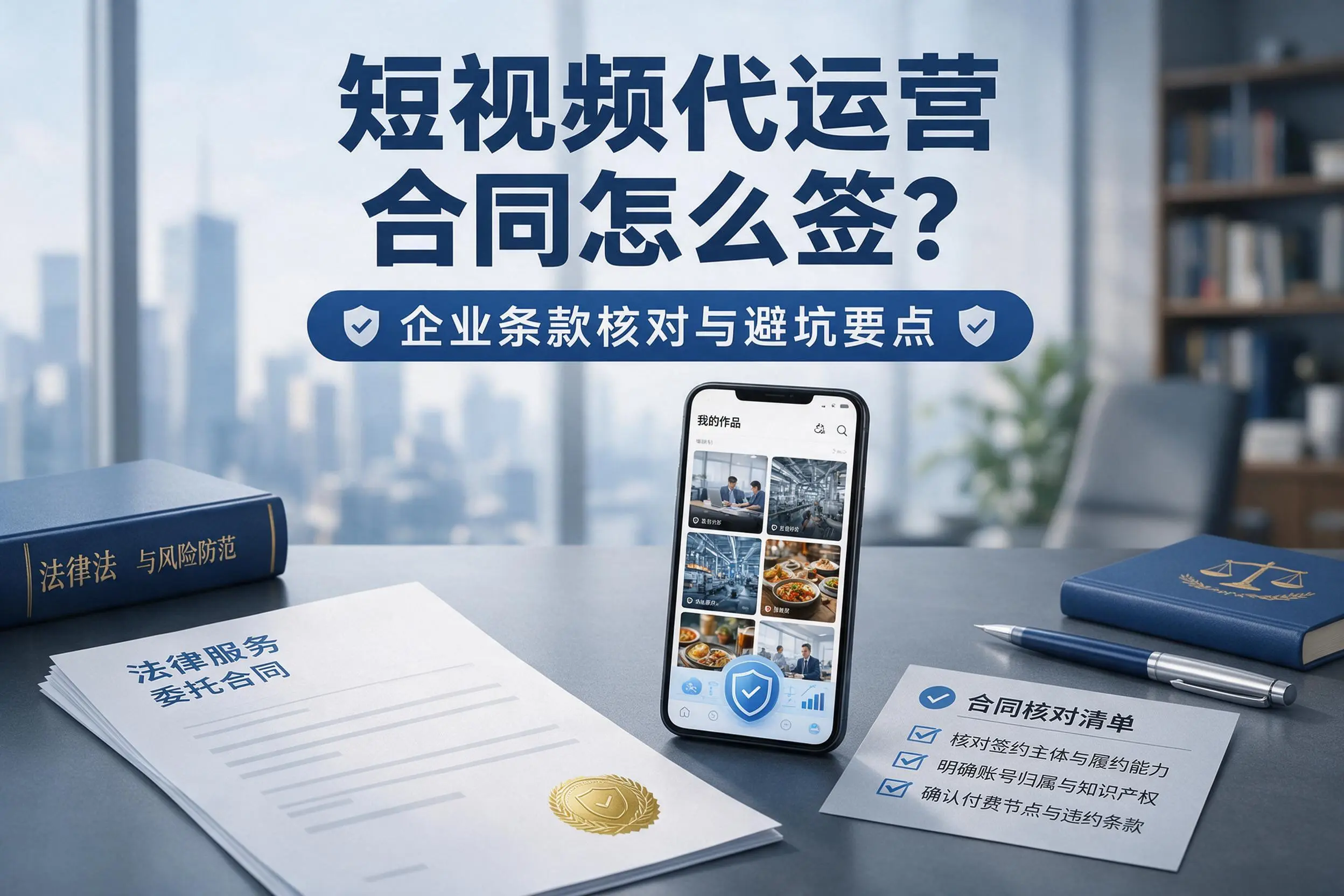 短视频代运营合同怎么签？黔东南企业条款核对与避坑要点