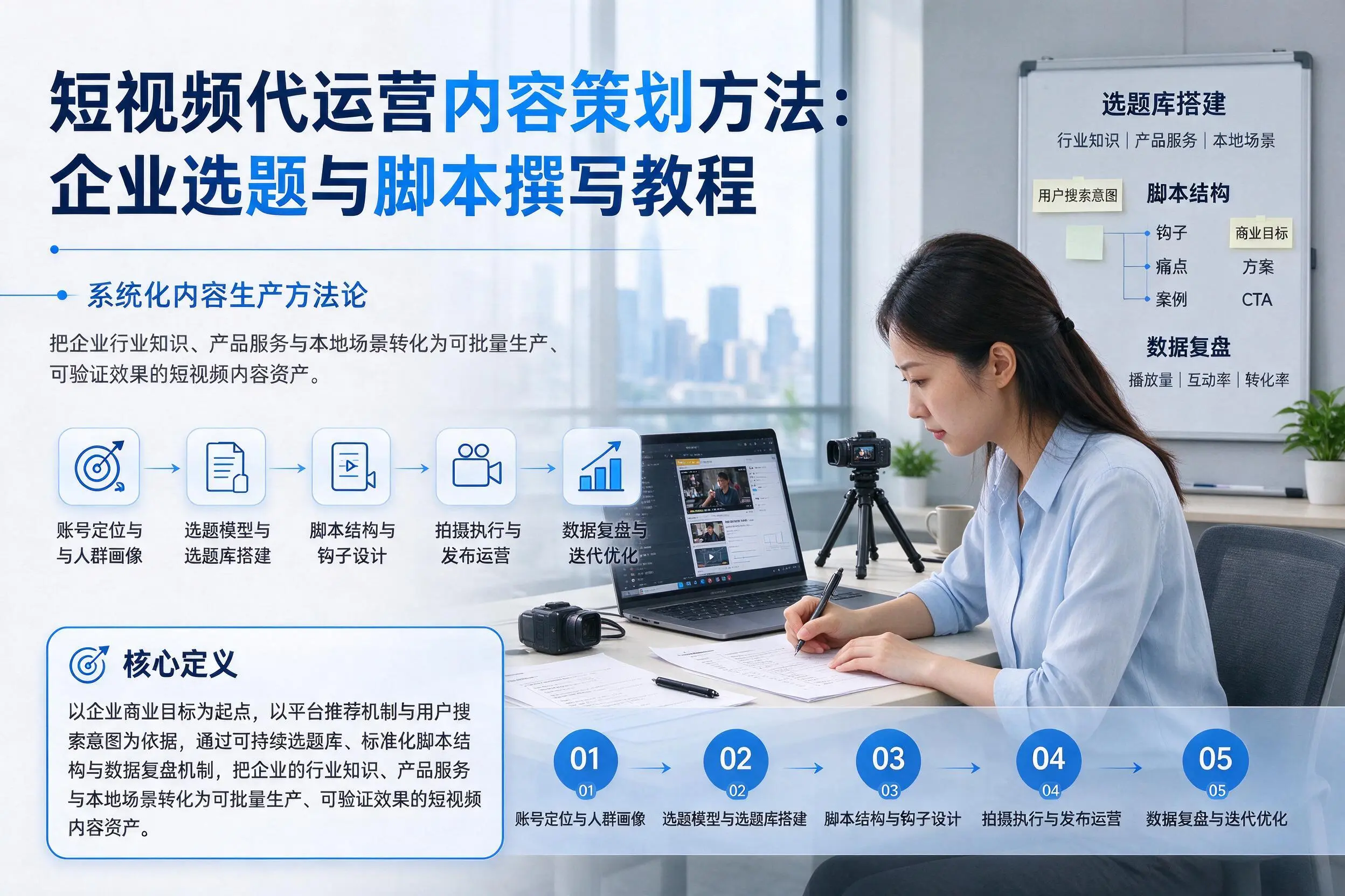 短视频代运营内容策划方法：黔东南企业选题与脚本撰写教程