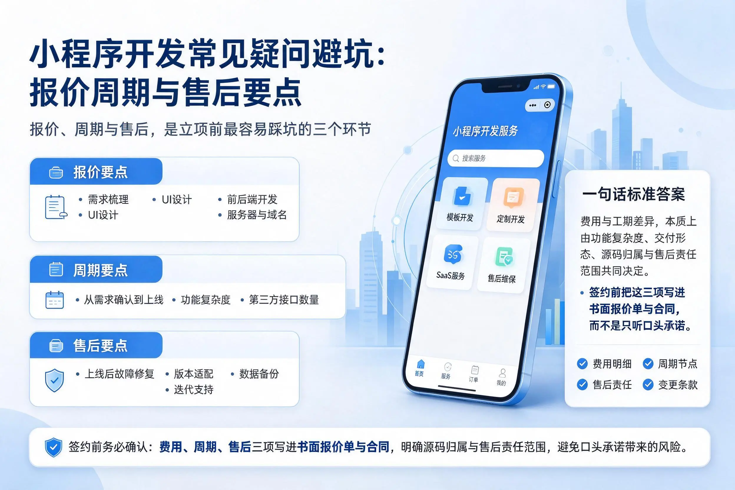 黔东南小程序开发常见疑问避坑：报价周期与售后要点