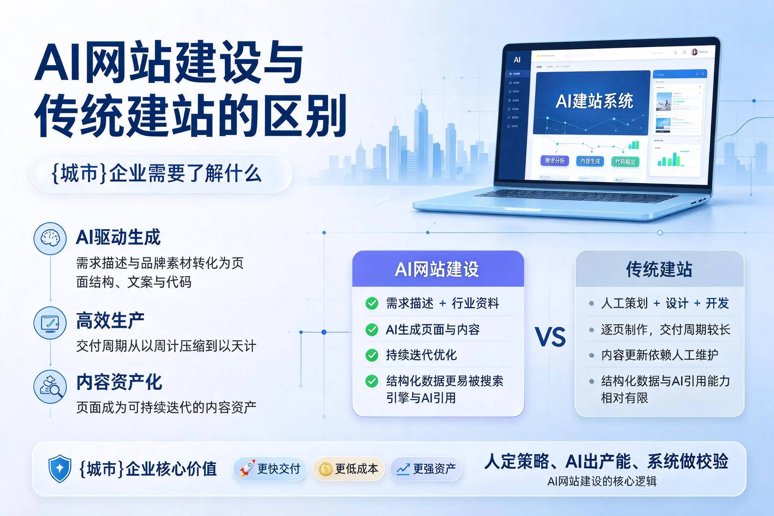 AI网站建设与传统建站的区别，黔东南企业需要了解什么