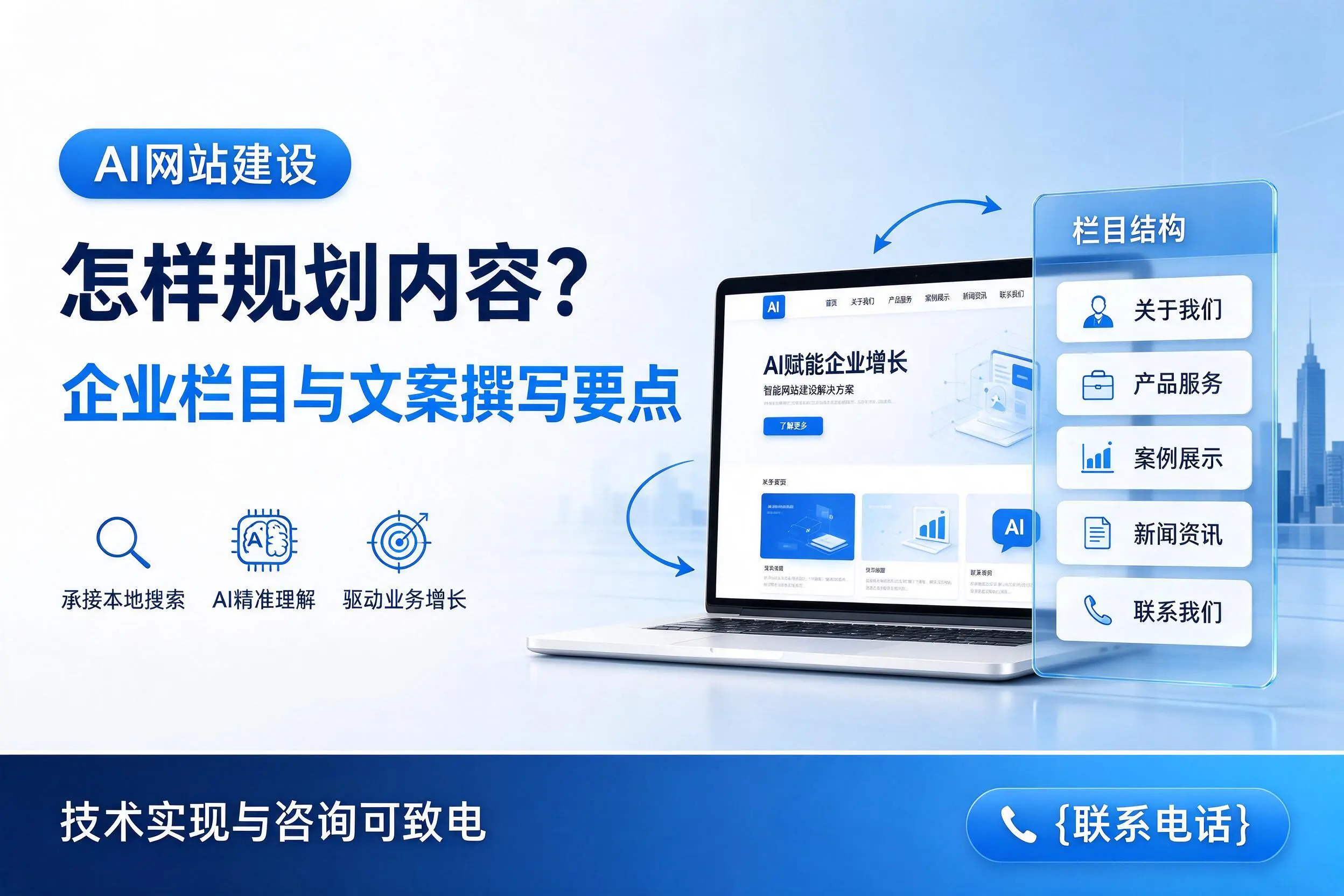 AI网站建设怎样规划内容？黔东南企业栏目与文案撰写要点