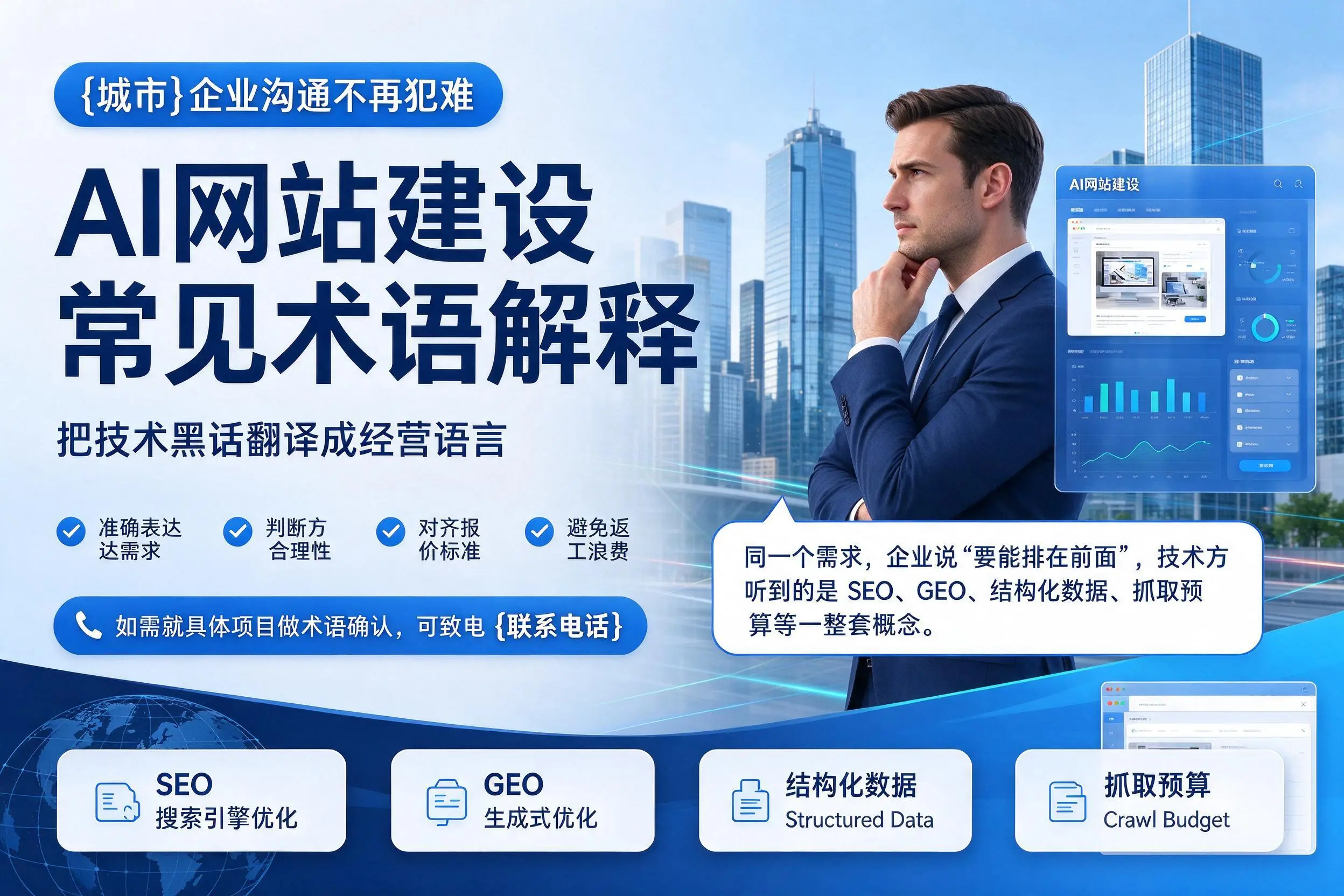 AI网站建设常见术语解释,黔东南企业沟通不再犯难