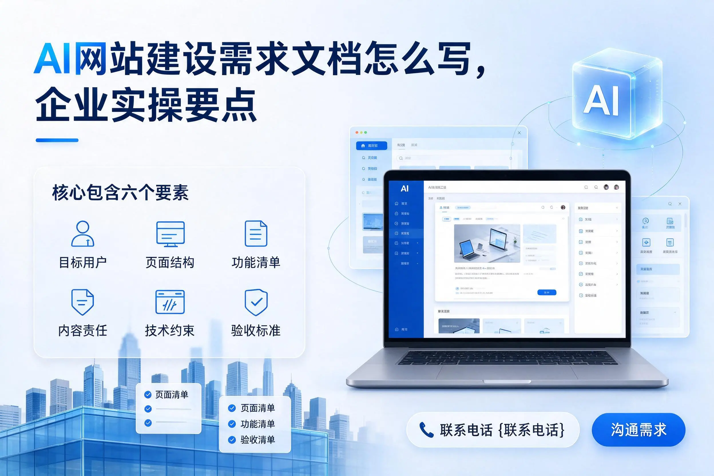 AI网站建设需求文档怎么写，黔东南企业实操要点
